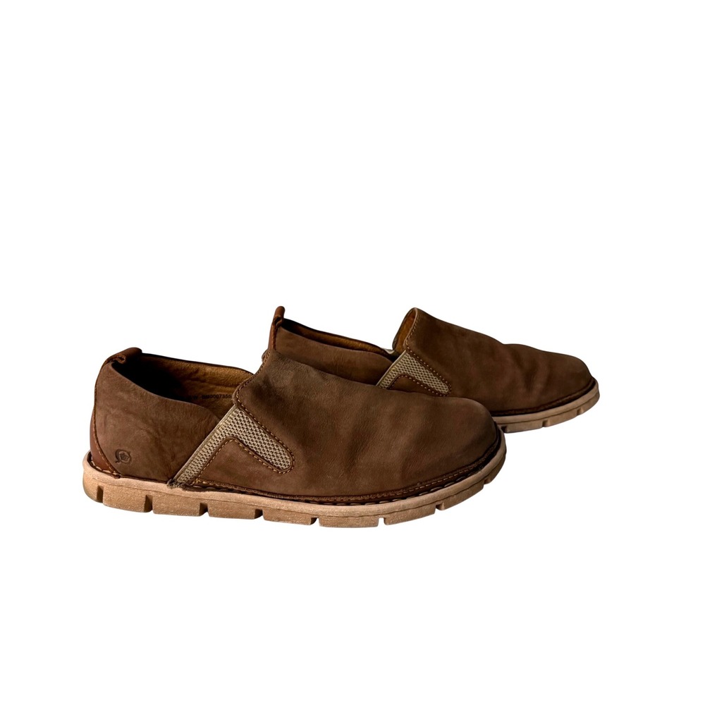 Born Mens‎ Brown Leather Slip On Loafers Casual Comfort Shoes Sz 10.5 -11